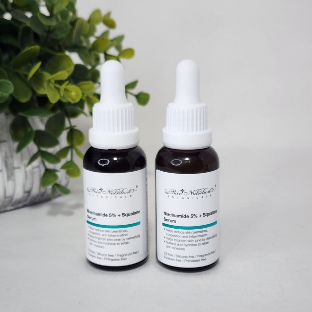 Skin Nutrition Botanicals Niacinamide 5% + Squalane Serum Brightener ~ Lot of 2